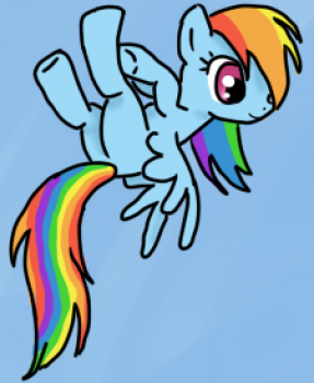 287x350 How To Draw Rainbow Dash, My Little Pony, Step