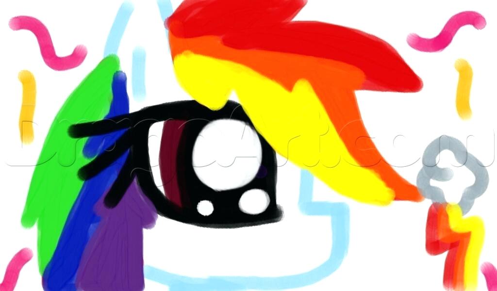 1024x600 Rainbow Dash Drawing Tutorial