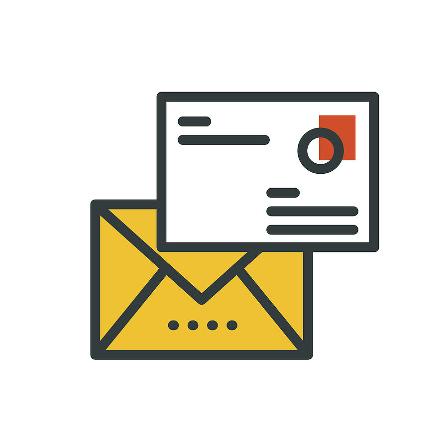 900x900 Thin Lines Connection Mail Icon Outline Of Big Data Center Group