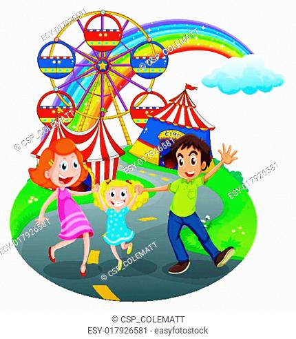 430x491 Daughter Drawing Rainbow Stock Photos And Images Age Fotostock