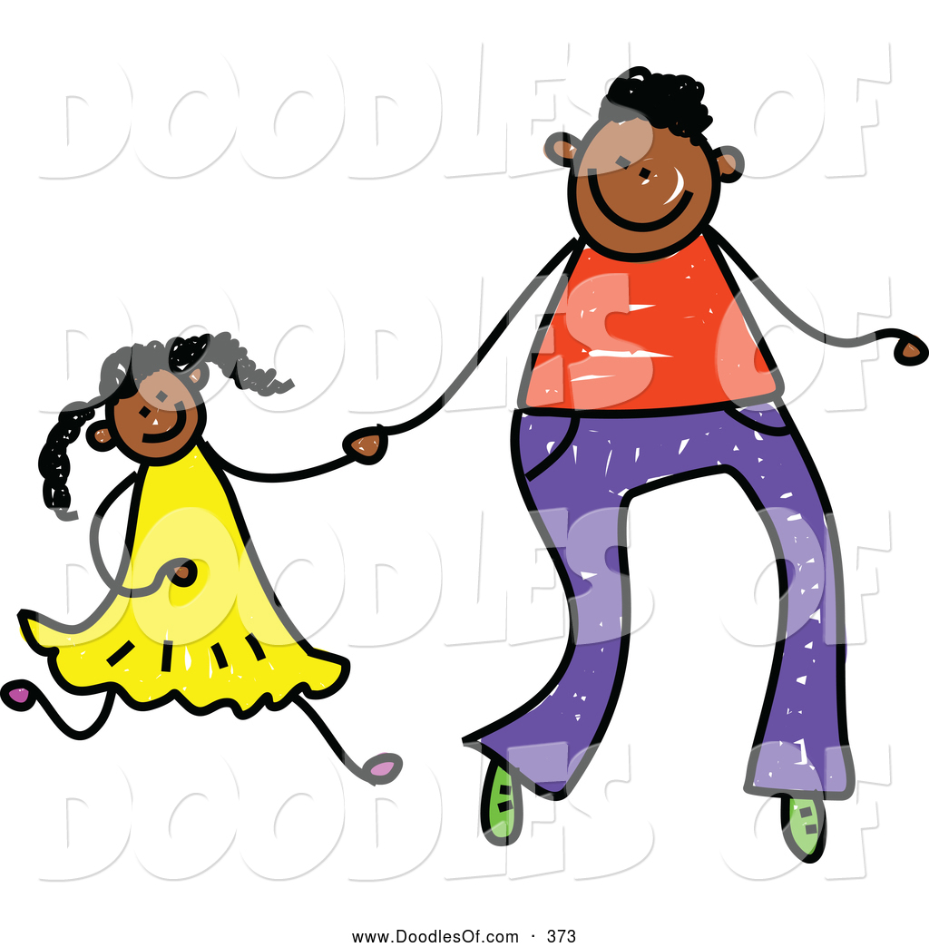 1024x1044 Vector Clipart Of A Childs Drawing Of A Father Holding Hands