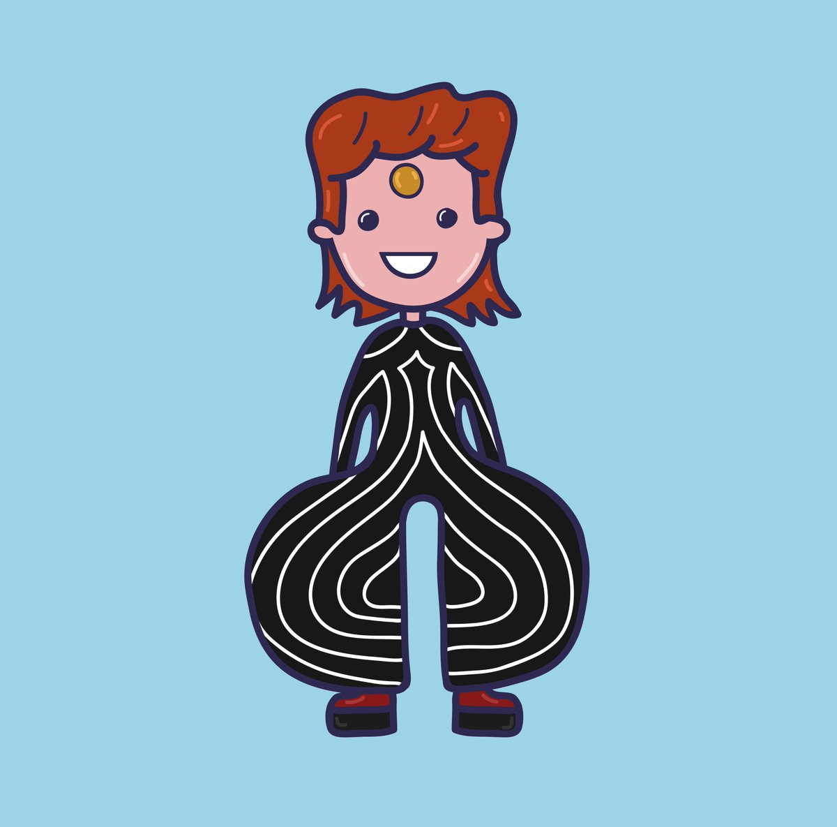 1200x1185 Mark On Twitter My Kawaii Style Drawing Of David Bowie