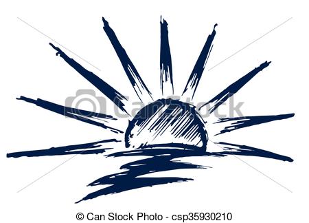 450x324 Drawing Of Sun And Sea Sun Dawn Drawing In The Sea