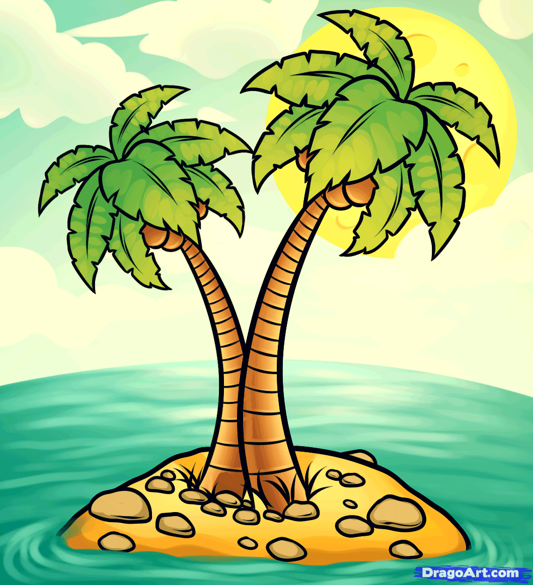 1059x1163 How To Draw An Island, Step
