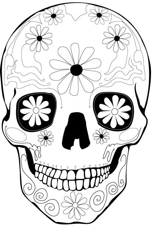569x782 Day Of The Dead Coloring And Craft Activities