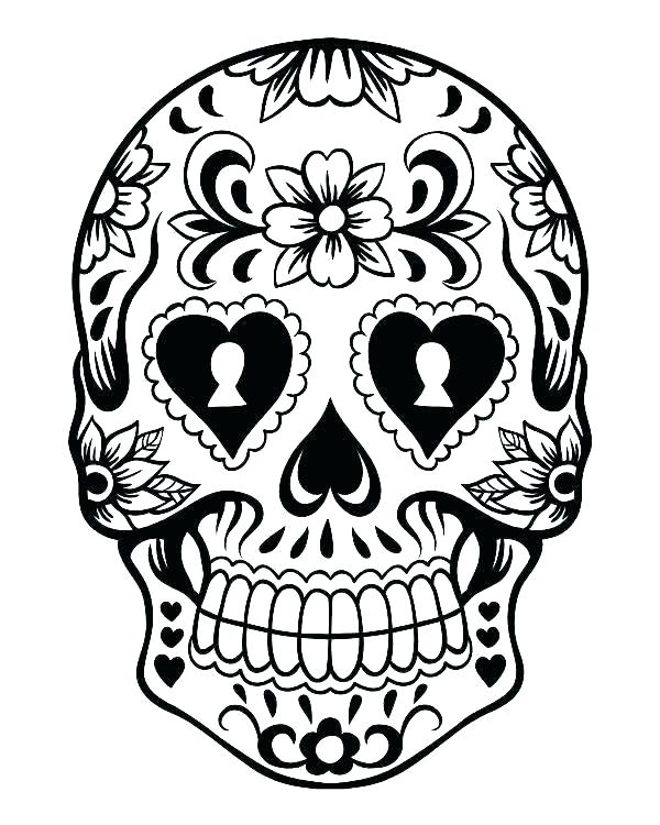 600x750 sugar skull coloring sheet sugar skull coloring pages free