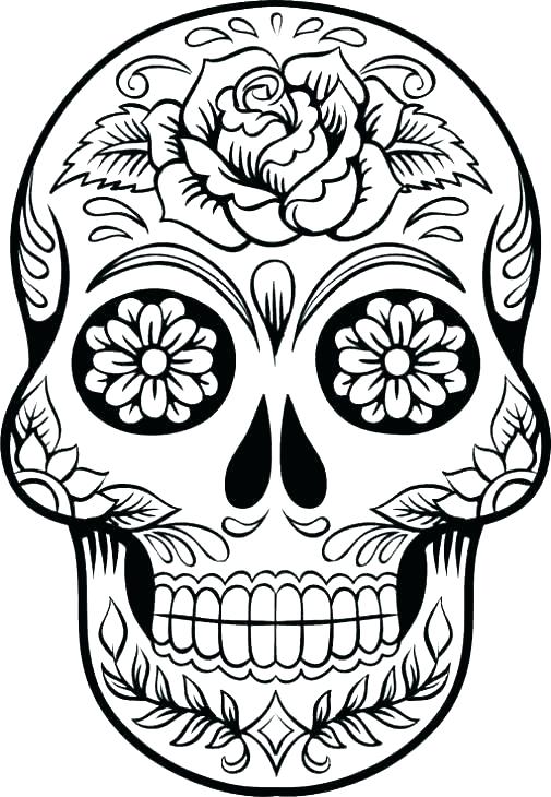 505x730 The Day Of Dead Coloring Pages Free Downloads Girl Skull C Dpalaw