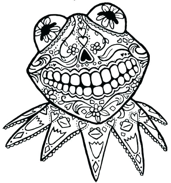 569x611 Skull Coloring Pictures