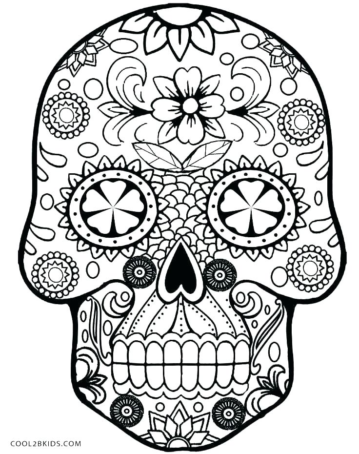 736x930 Day Of The Dead Skull Coloring