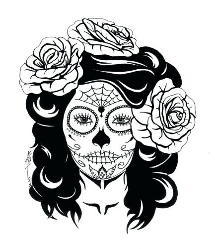 433x500 Day Of The Dead Coloring Pages For Adults Collection Of Coloring