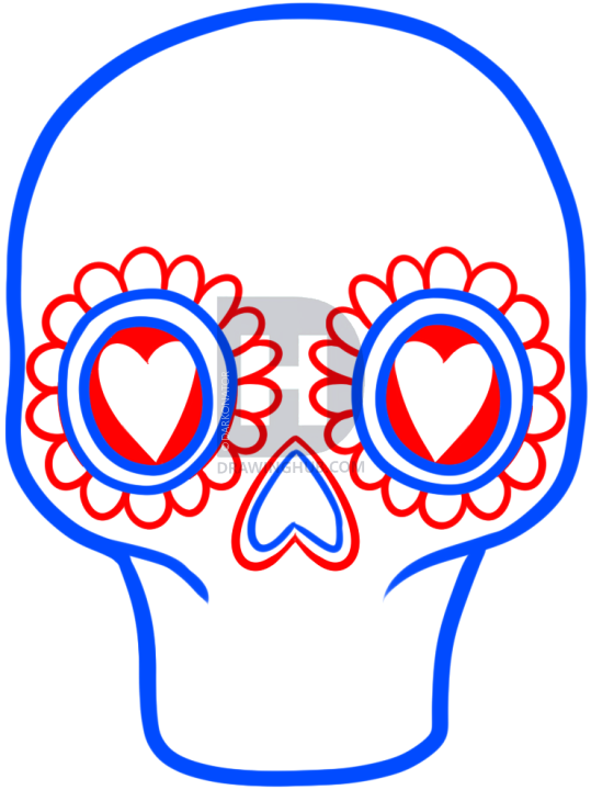 539x720 How To Draw A Sugar Skull Easy, Step
