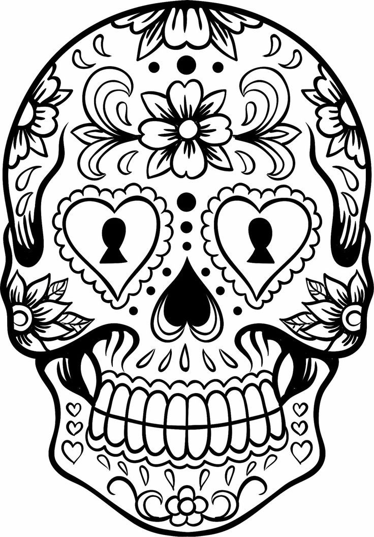 736x1056 Sugar Skull Designs Coloring Pages Sugar Skulls Coloring Pages