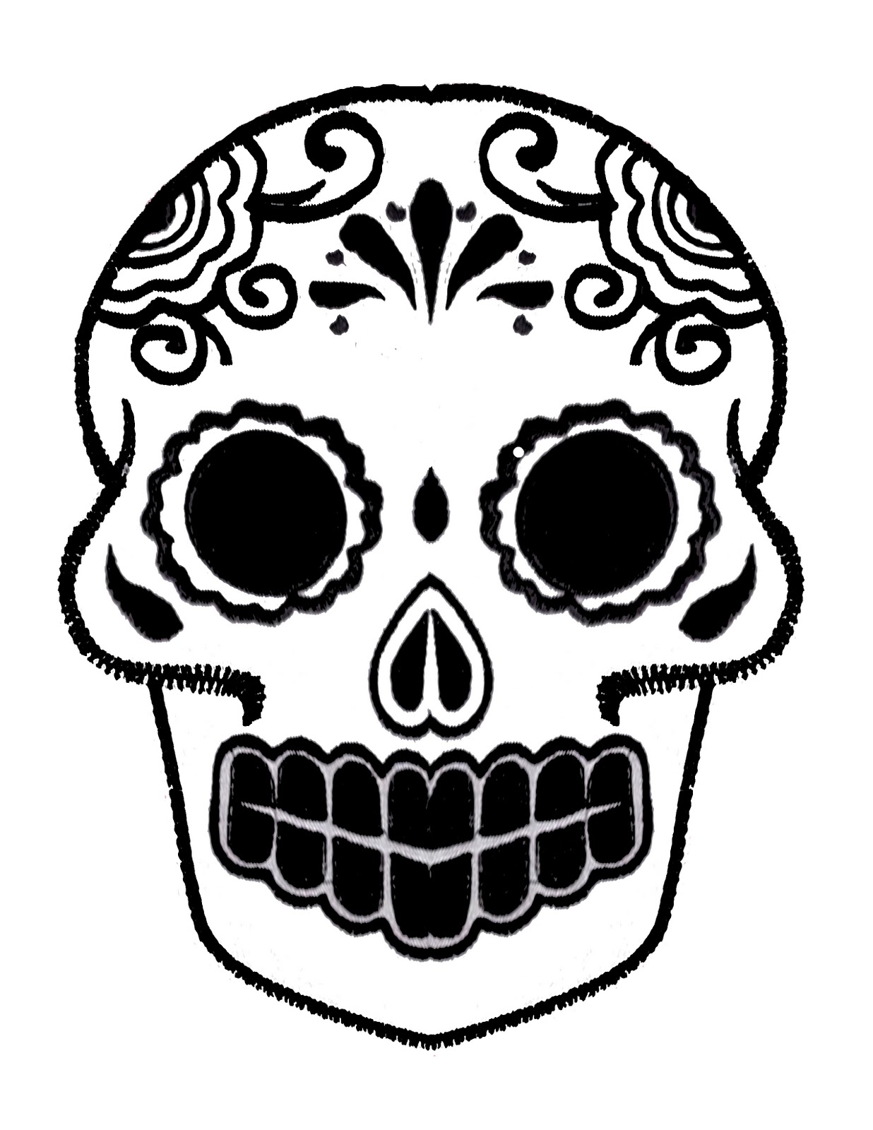 1236x1600 Images Of Day Of The Dead Head Template