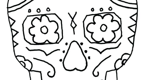 585x329 Draw Shapes On Sugar Skull Drawing Template C Constructor How