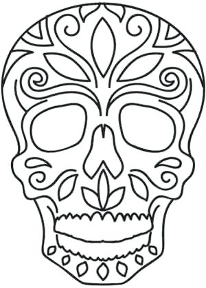 300x418 Day Of The Dead Skull Template Mefokila Club