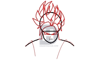 400x300 How To Draw Goku From Dbz, Step