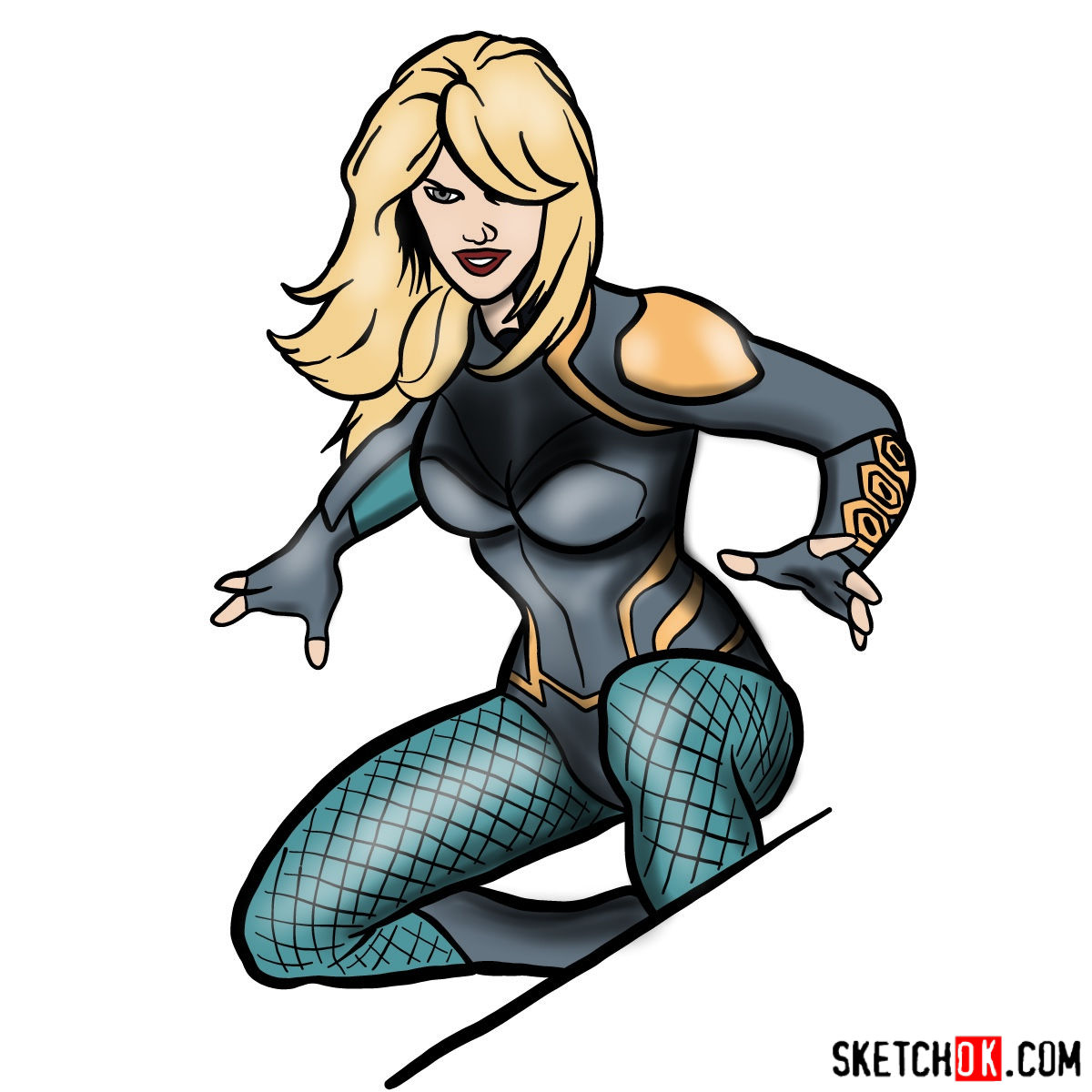 1200x1200 How To Draw Black Canary, A Dc Comics Superheroine