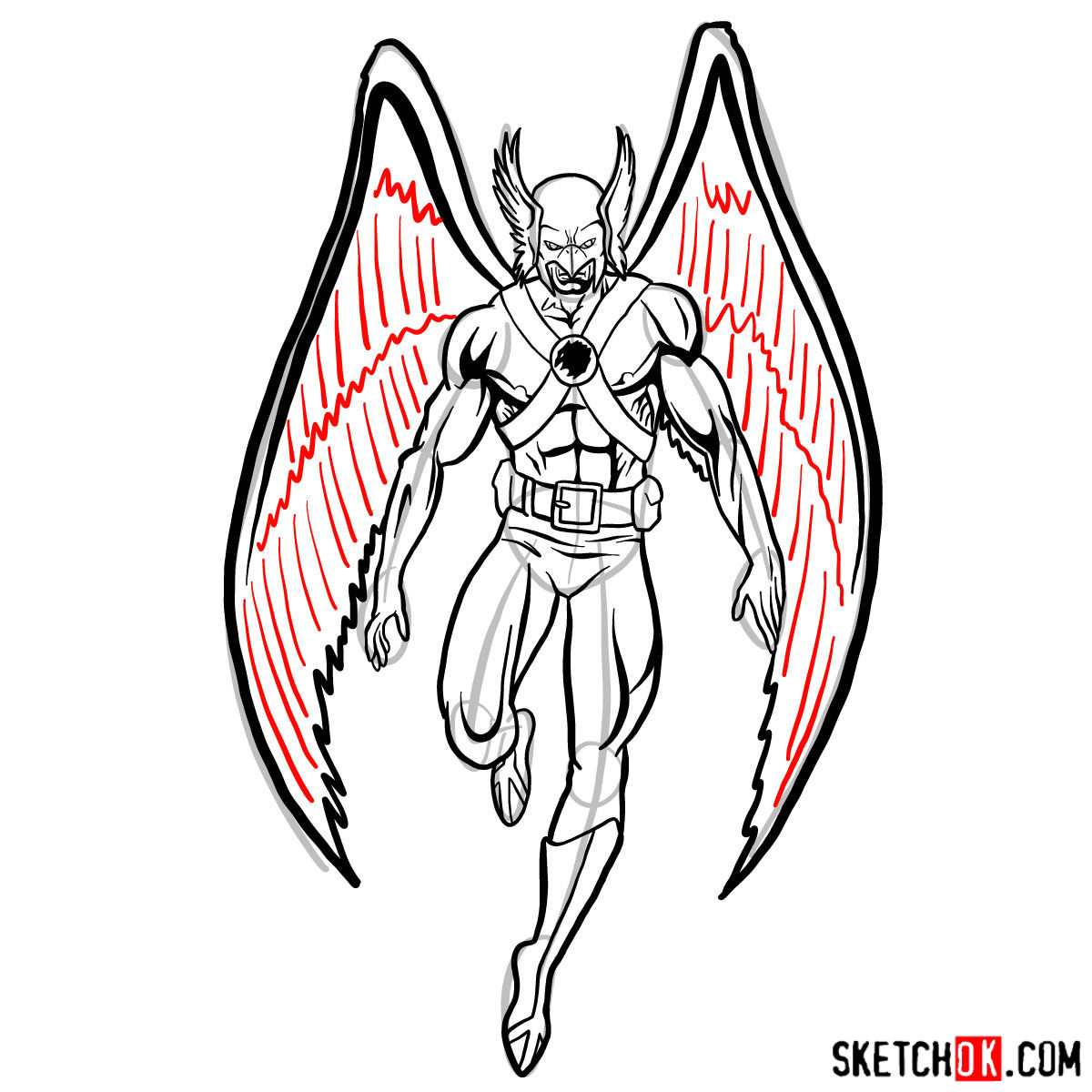 1200x1200 How To Draw Hawkman From Dc Comics