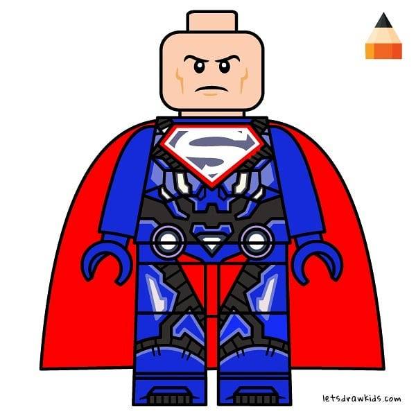 600x600 Let's Draw Kids How To Draw Lego Luthor Super Villains Dc
