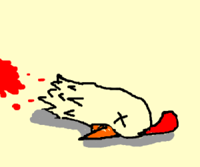 400x333 Download Free Png Chopped Off Head Of A Dead Chicken Drawing