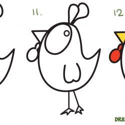250x250 Chicken Drawing For Kid Basic An Easy Dead Adorable Animal Food