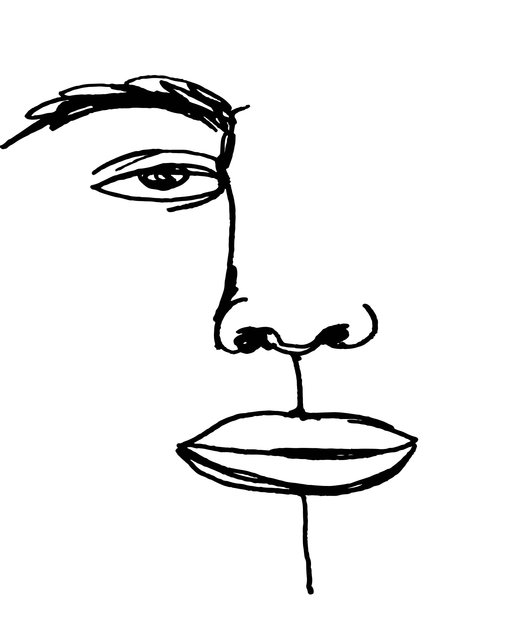 2091x2501 Dead Eye Black White Line Drawing Print Etsy