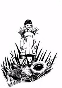 212x300 Walkind Dead Jadis Ink Drawing Print Signed Movie Poster Art Girl