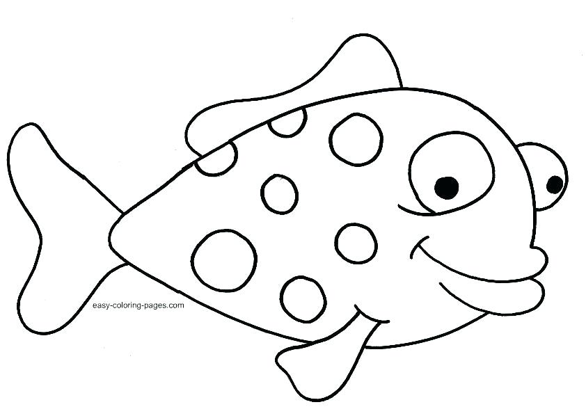 842x598 Fish Outline Coloring