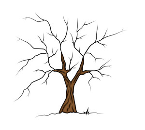 300x268 Dead Tree Silhouettes Royalty Free Stock Image