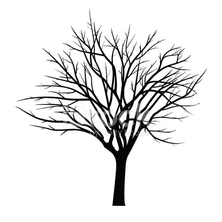 440x440 Trees With Dead Branch Stock Vector