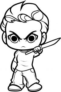 201x302 How To Draw Chibi Carl From The Walking Dead Step Chibi How