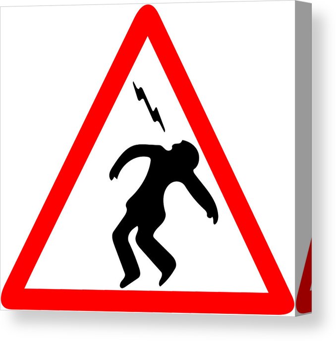 678x689 Electricity Shock Warning, Risk Of Dead Authorized Person Only