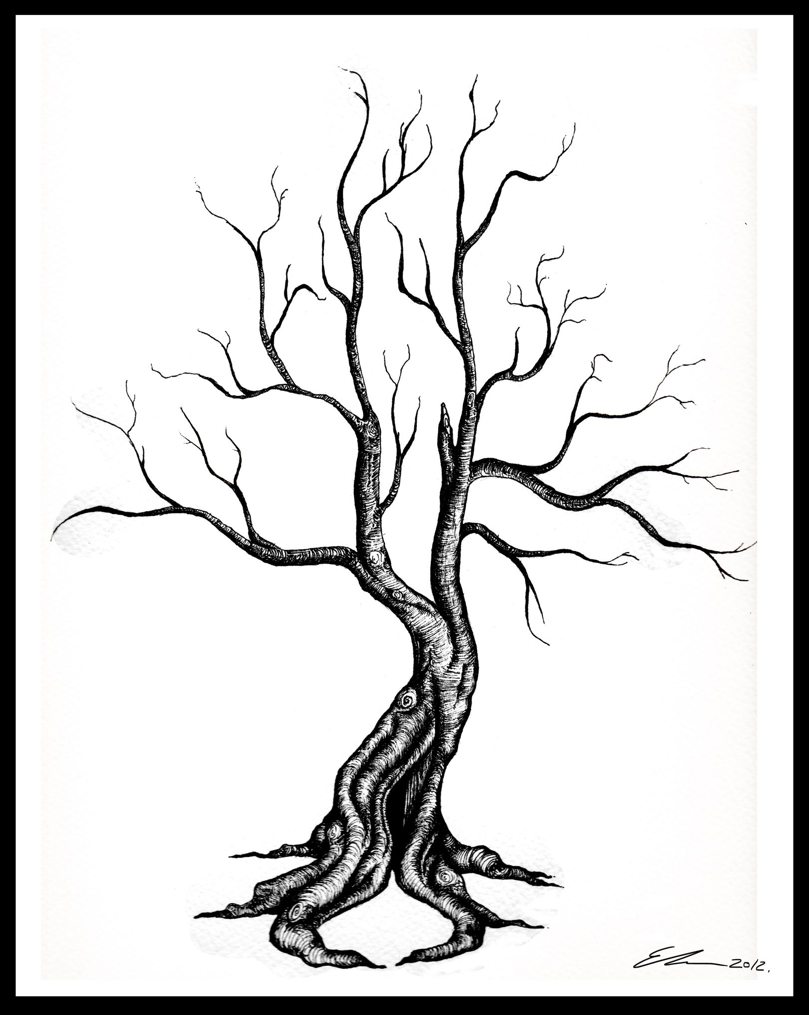 1621x2033 A T O Dead Tree Tattoo, Tree