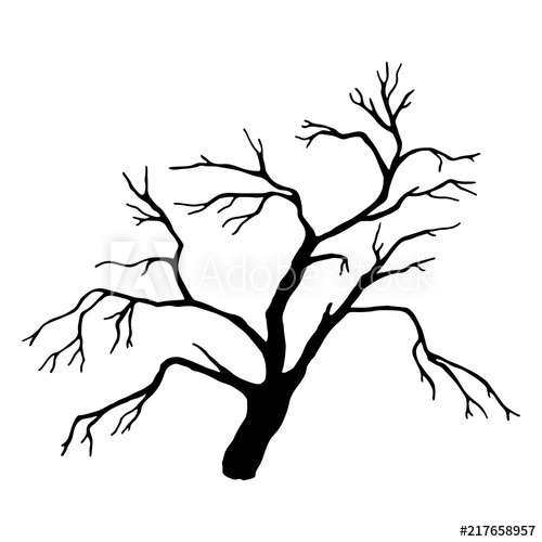 500x500 Hand Drawn Dead Tree, Vector