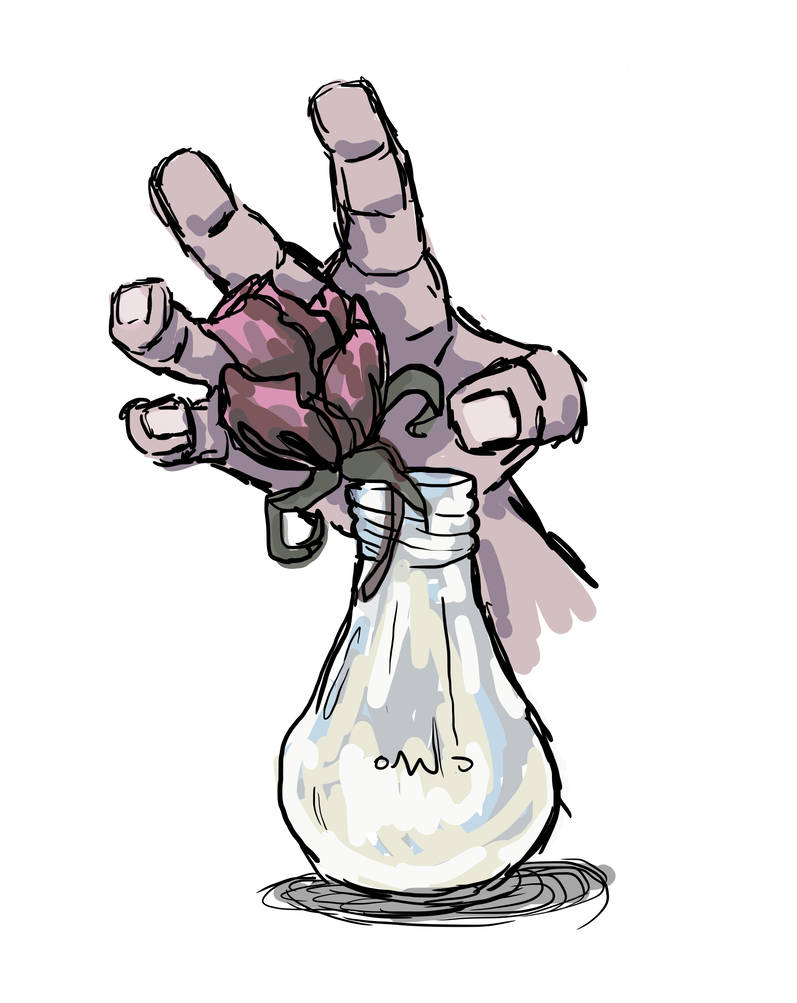 797x1003 Dead Rose In A Lamp