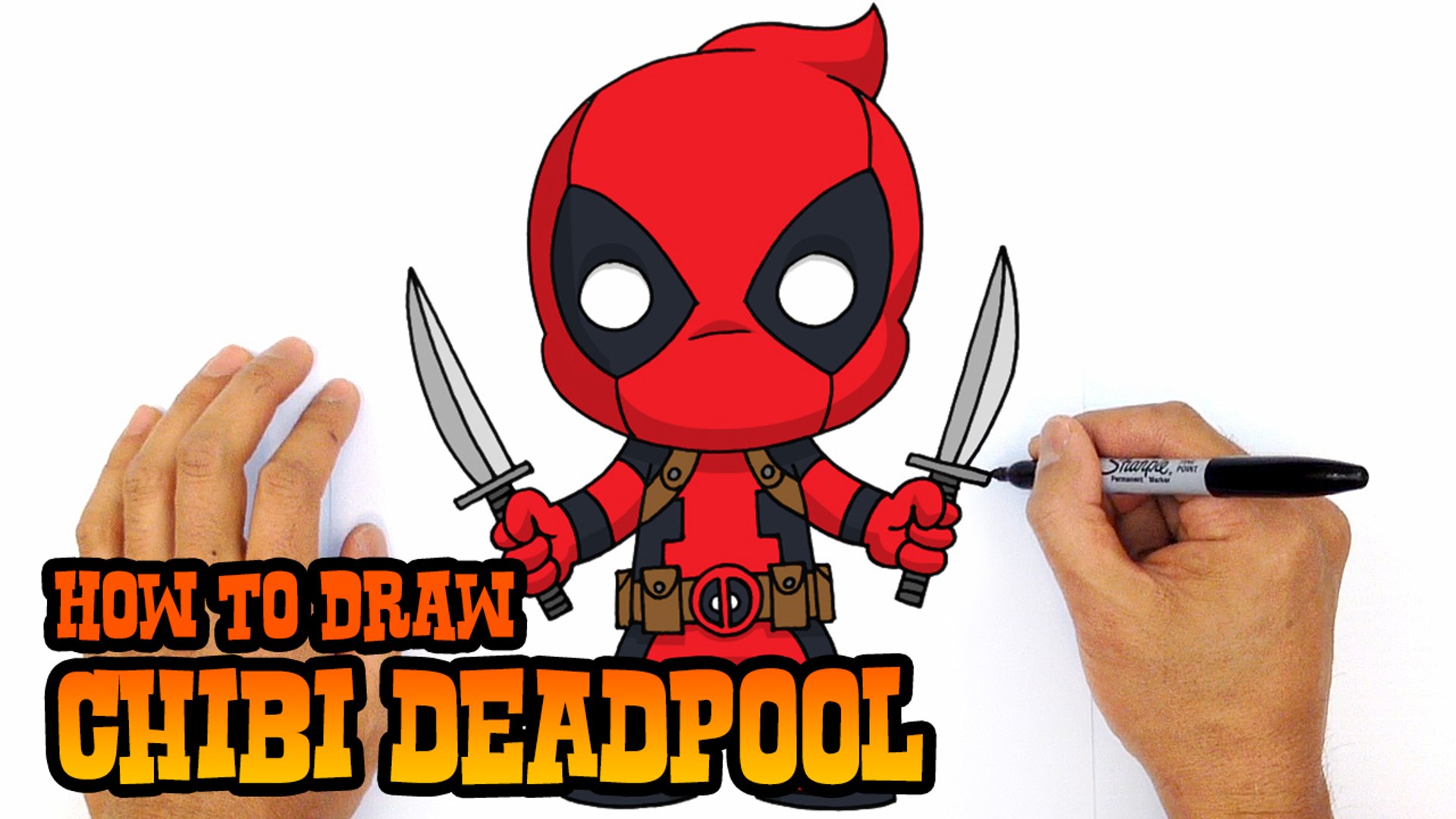 1920x1080 How To Draw Chibi Deadpool Step