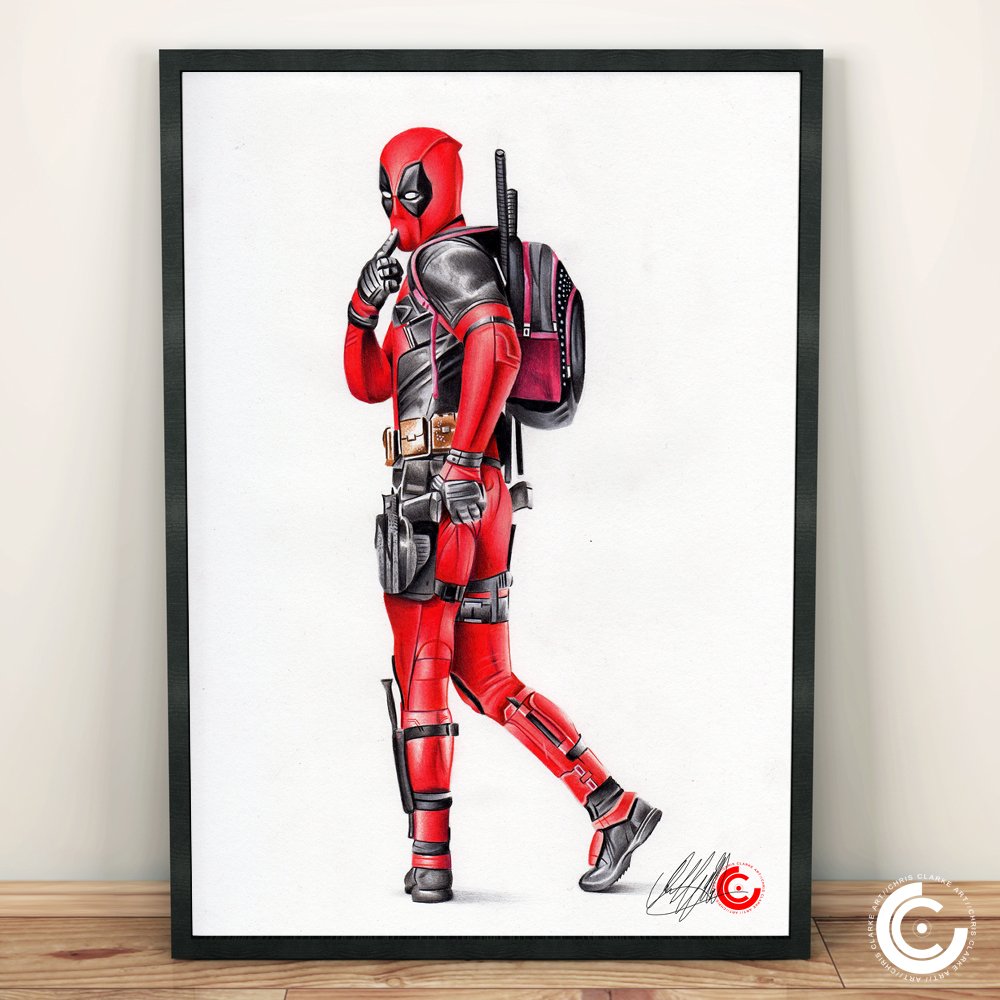 1000x1000 deadpool limited edition print chris clarke art