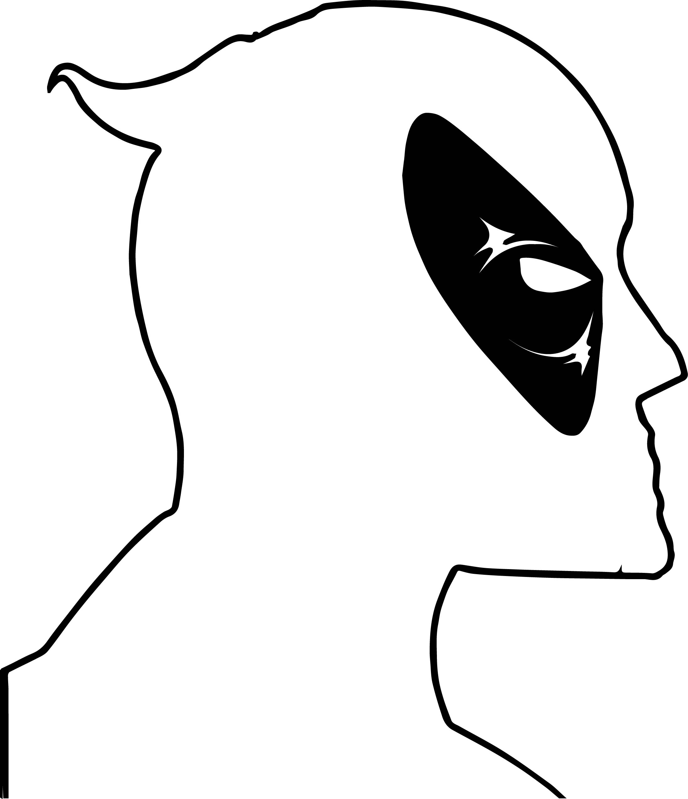 2192x2544 Deadpool Side Face Coloring