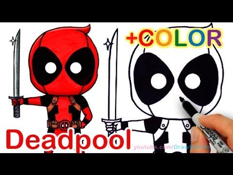 480x360 How To Draw + Color Chibi Deadpool Step