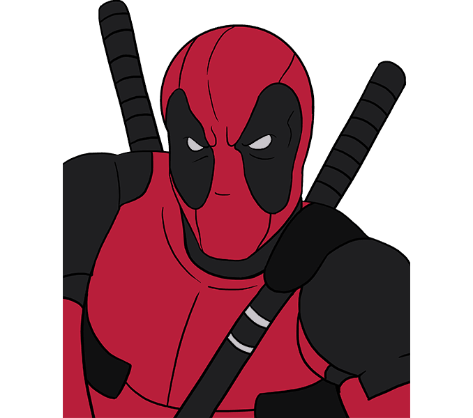 678x600 How To Draw Deadpool Easy Step
