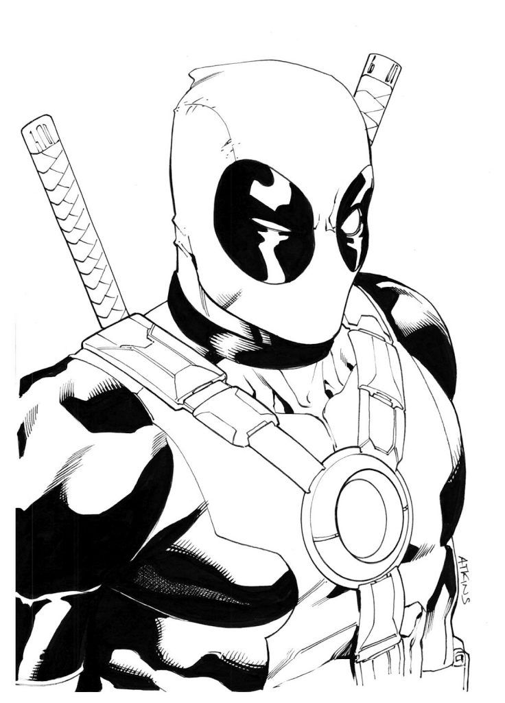 736x1024 Fresh Deadpool Coloring Pages Logo And Coloring
