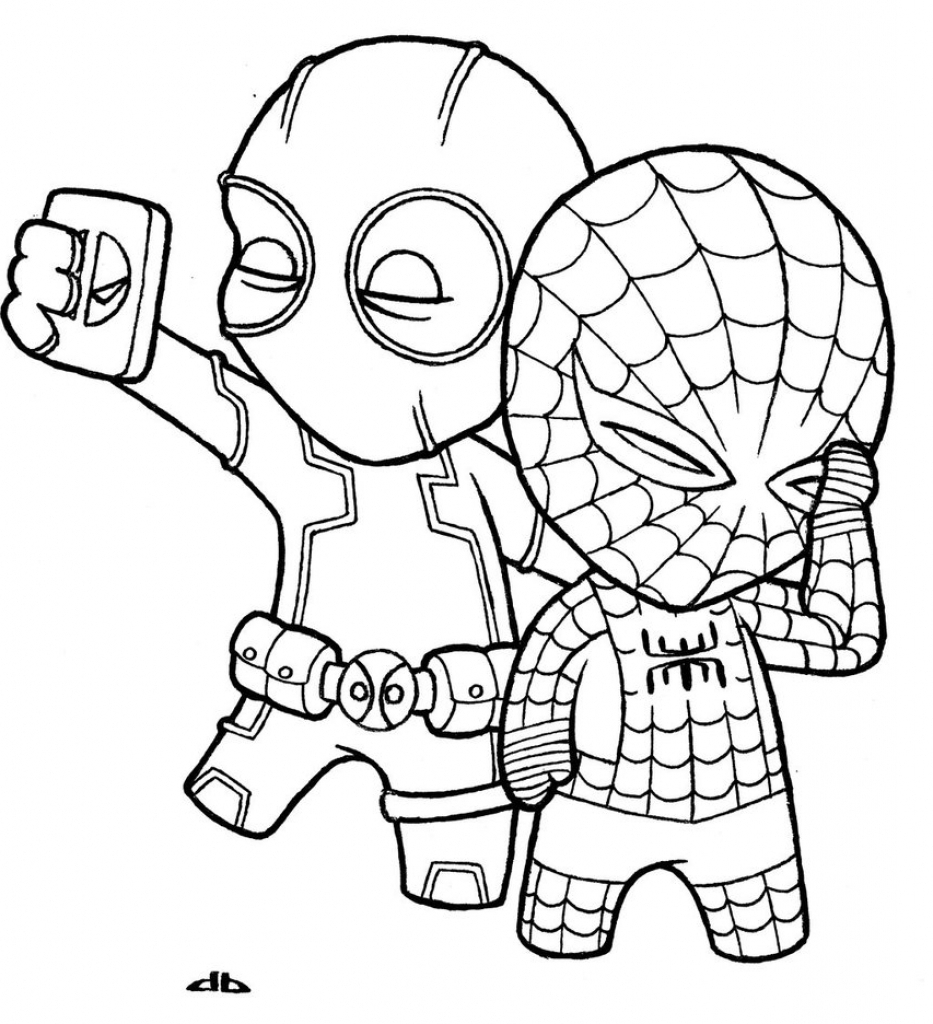 933x1024 Deadpool Drawing Cute For Free Download