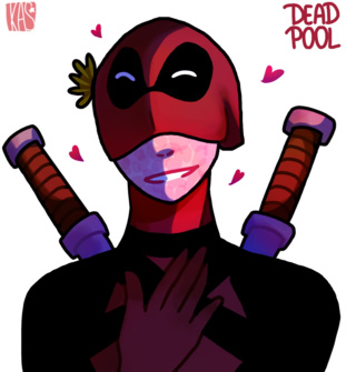 320x335 Little Deadpool Drawing