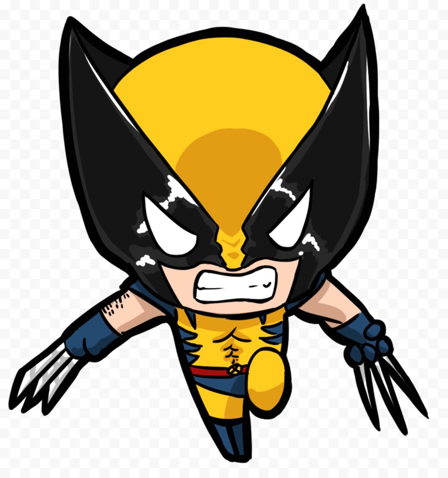 900x960 Wolverine Deadpool Drawing Chibi X Men Cliparts Man Cartoon