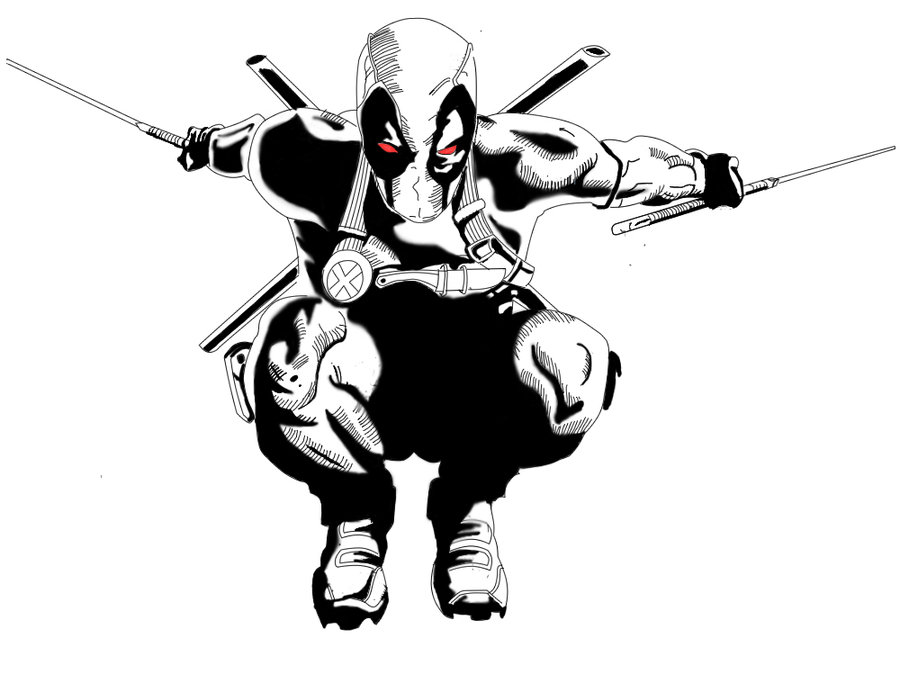 900x683 Deadpool Drawing Free Download