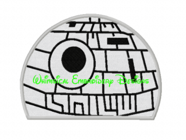 640x480 death star star wars for hooded towels applique machine embroidery