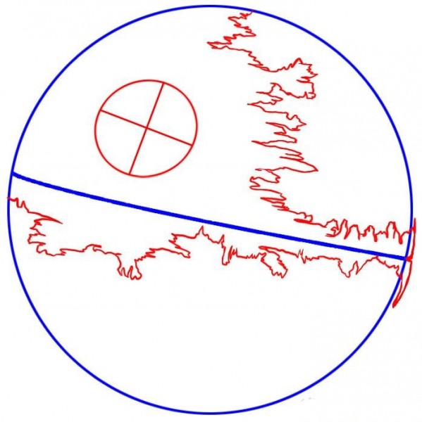 599x600 How To Draw Death Star Step