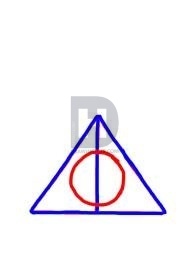 192x256 how to draw the deathly hallows symbol, step