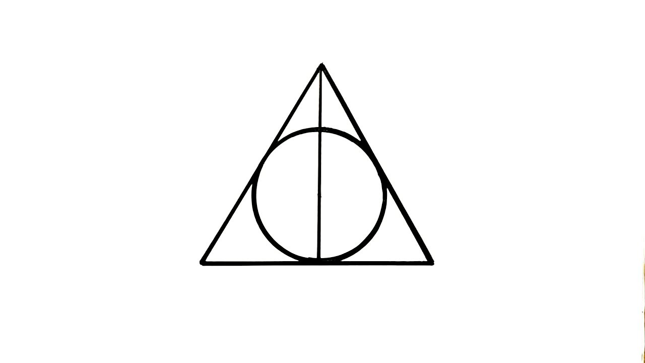 1280x720 how to draw the deathly hallows symbol