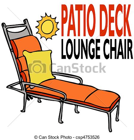 450x470 an image of a patio deck lounge chair clip art vector